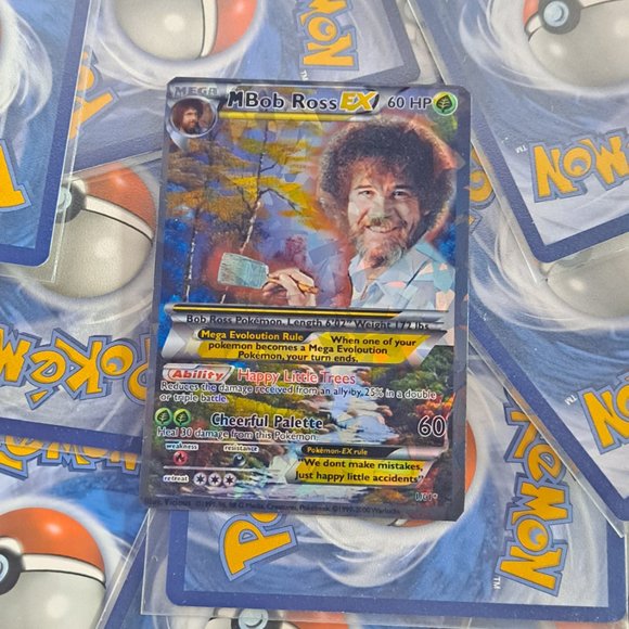 Bob Ross Pokemon Card - Picture 1 of 6